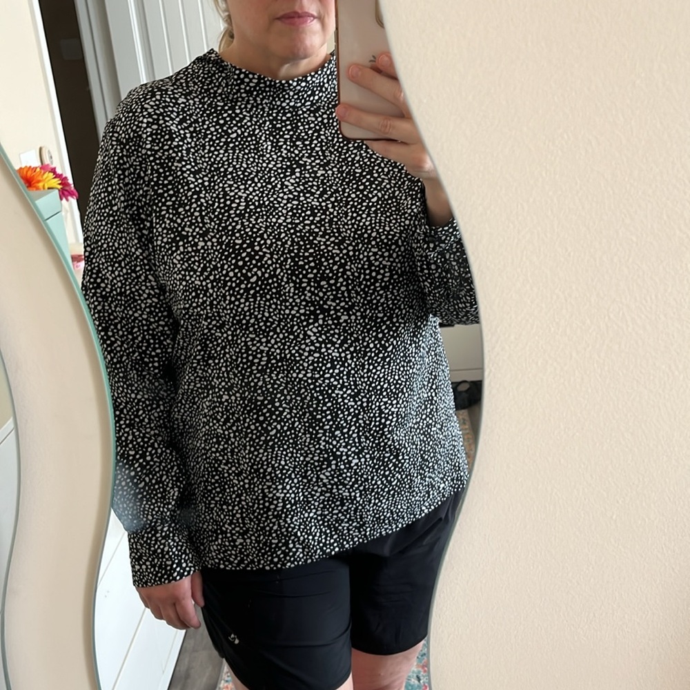 Black and White Polka Dot Blouse